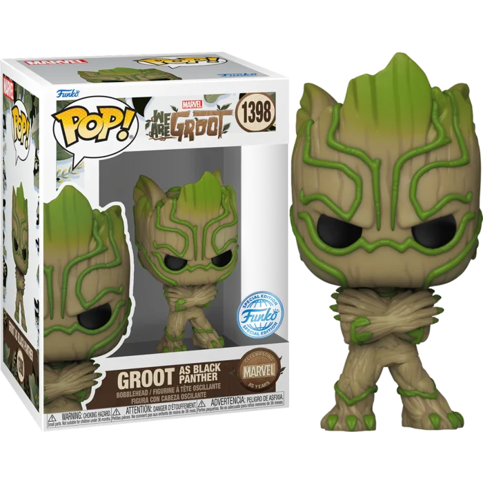 Figurka Funko POP! Marvel 85th Anniversary We Are Groot - Groot as Black Panther Special Edition #1398