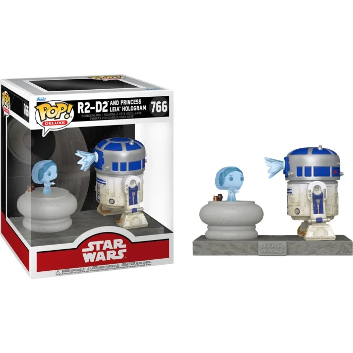 Funko POP! Star Wars - R2-D2 & Princess Leia Hologram Deluxe #766