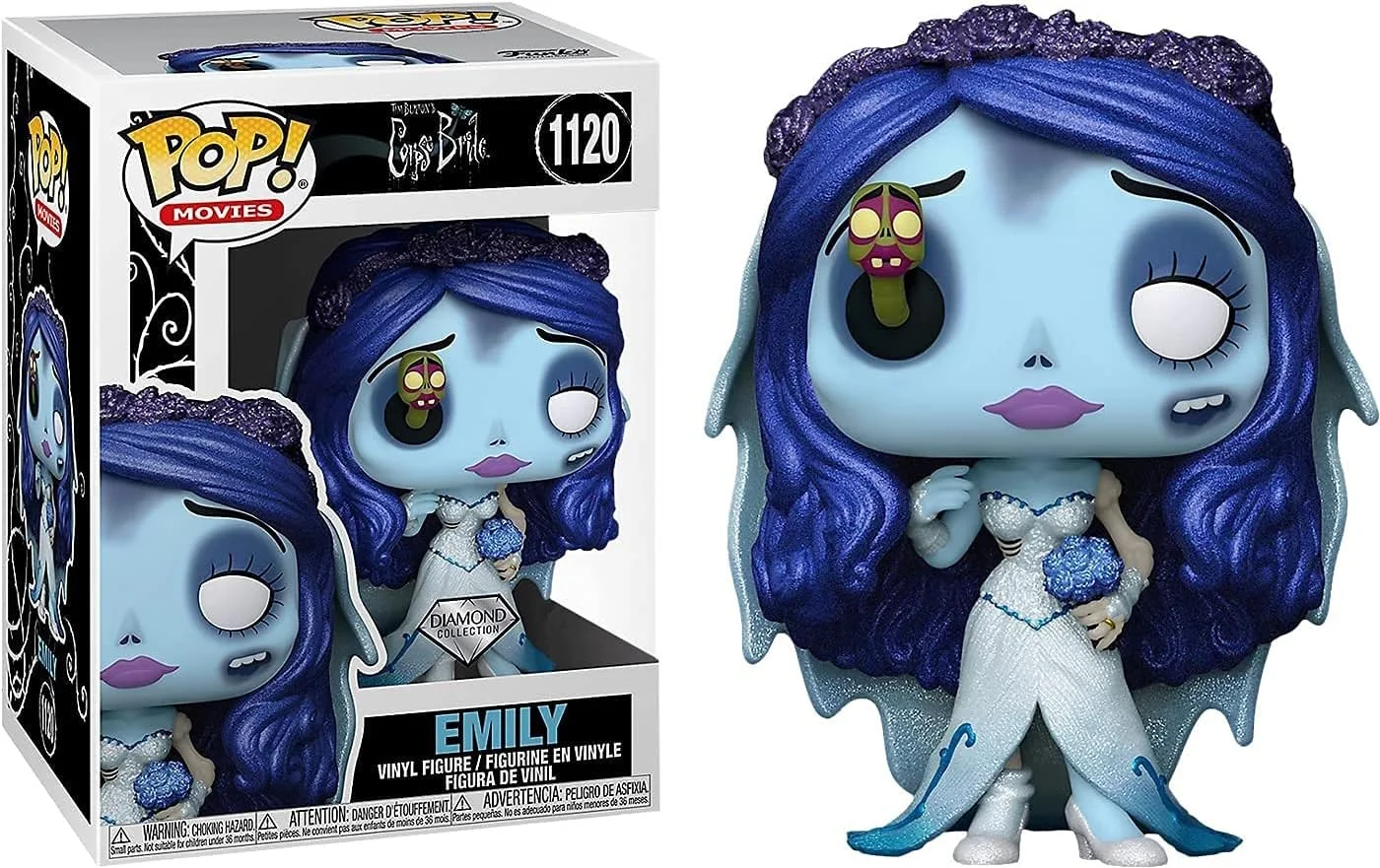 Funko POP! Corpse Bride Emily with Maggot Diamond Glitter Special Edition #1120