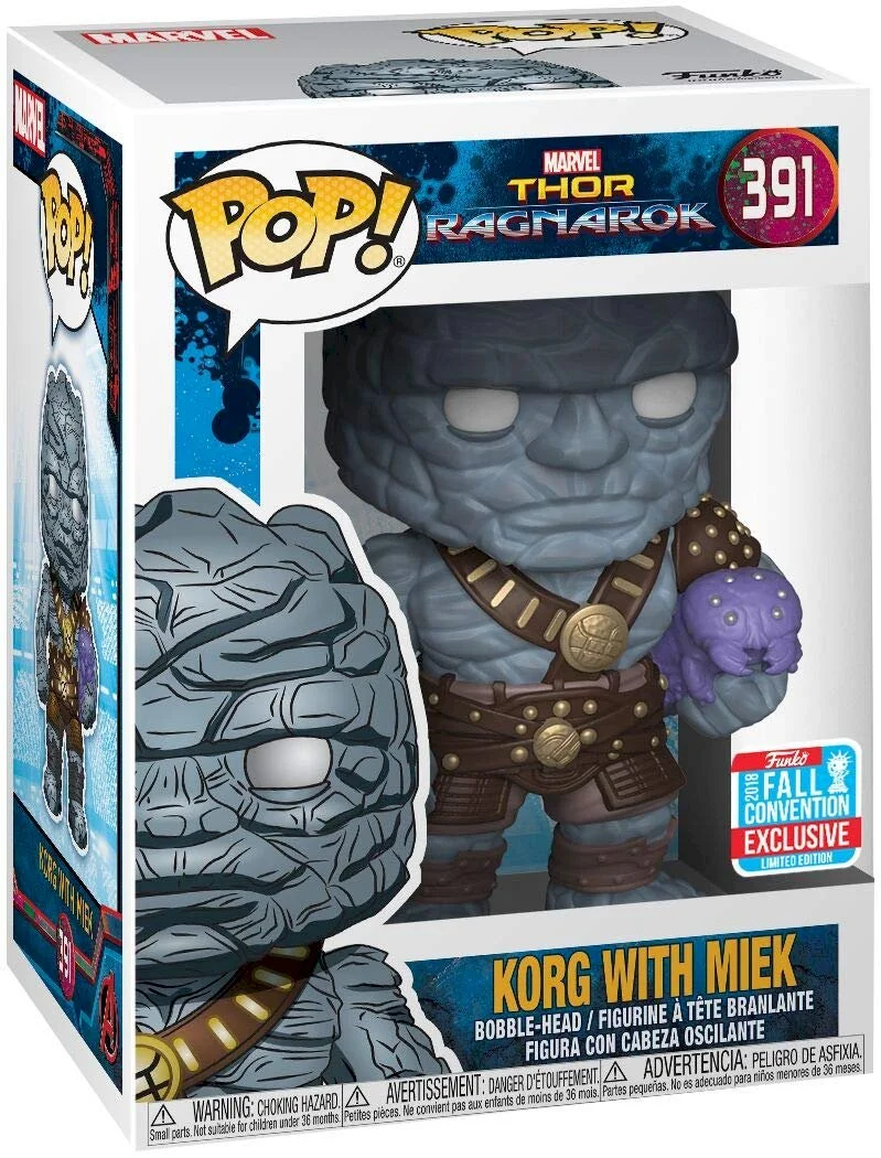 Figurka Thor Ragnarok: Funko POP Korg with Miek (Exlusive) 391 – zdjęcie 3