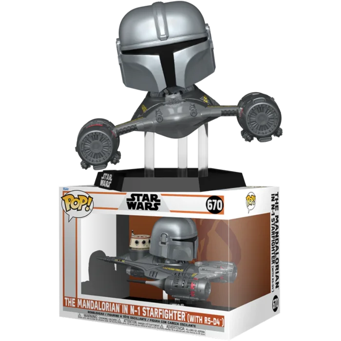 Figurka Funko POP! Star Wars The Mandalorian in N-1 Starfighter with R5-D4 #670