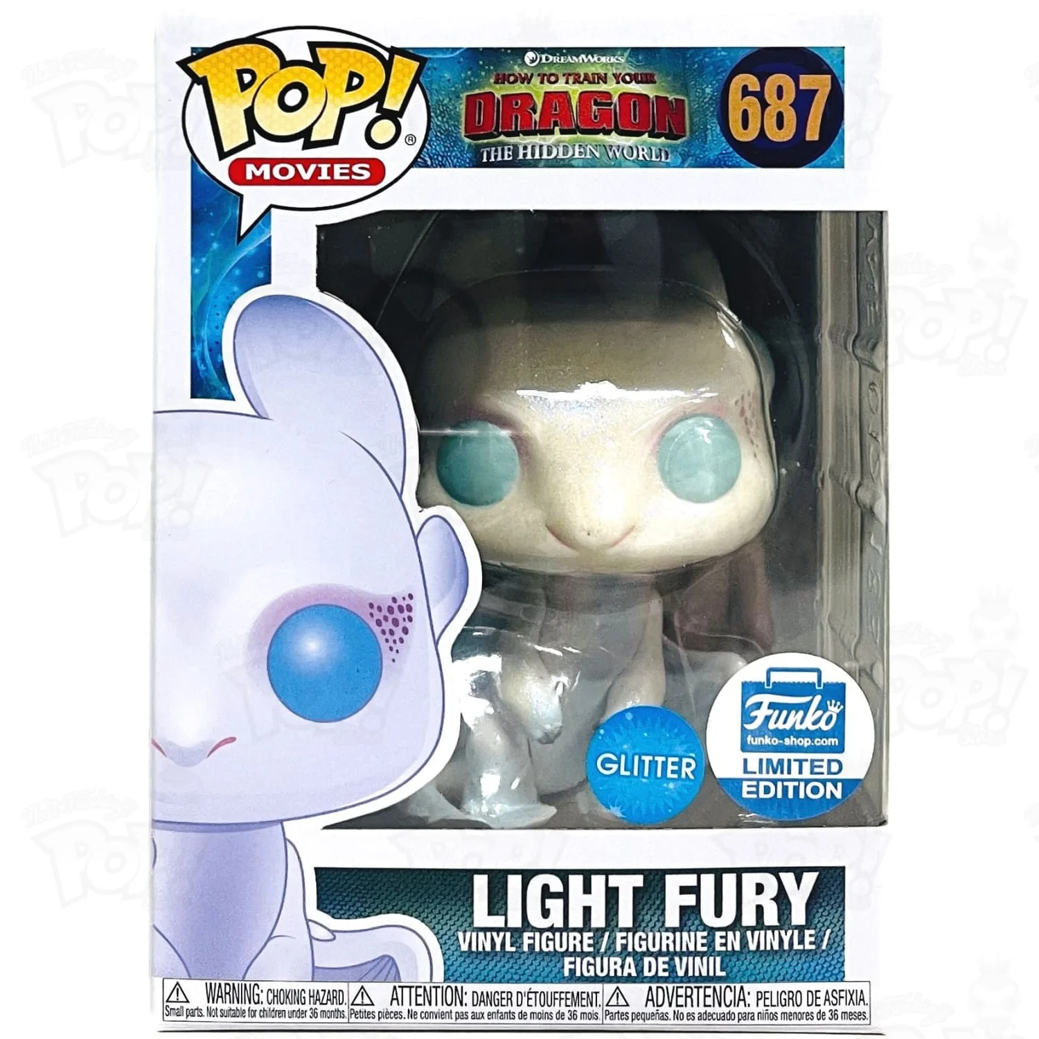 Figurka Funko POP! How to Train Your Dragon Light Fury Glitter #687