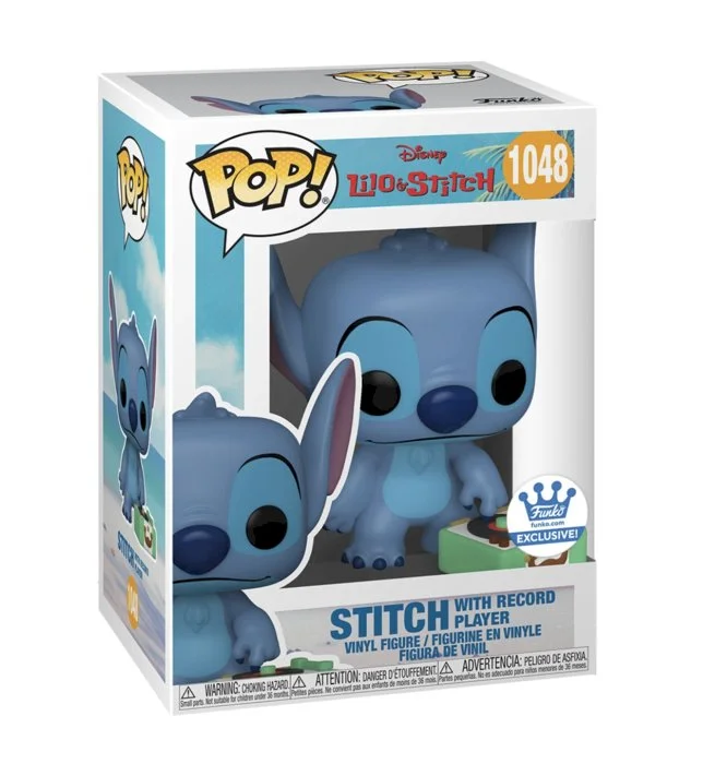 Figurka Lilo i Stitch Funko POP Stitch with Record Player Funko Shop Exc 1048 – zdjęcie 3