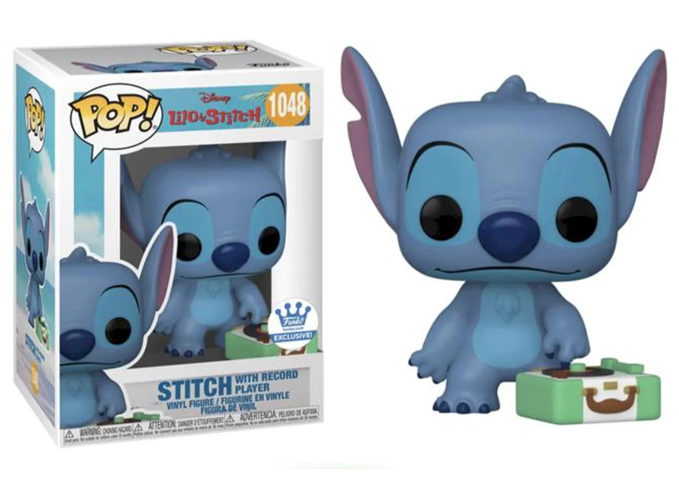Figurka Lilo i Stitch Funko POP Stitch with Record Player Funko Shop Exc 1048