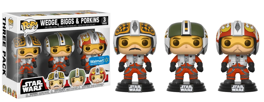 Funko POP! Star Wars zestaw figurek Star Wars Pilots Wedge Biggs & Porkins Special Edition #3