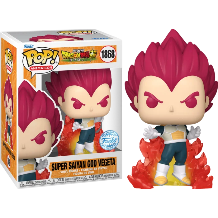 Figurka Funko POP Dragon Ball Super: Broly - Super Saiyan God Vegeta (With Flames) 1868 Special Edition