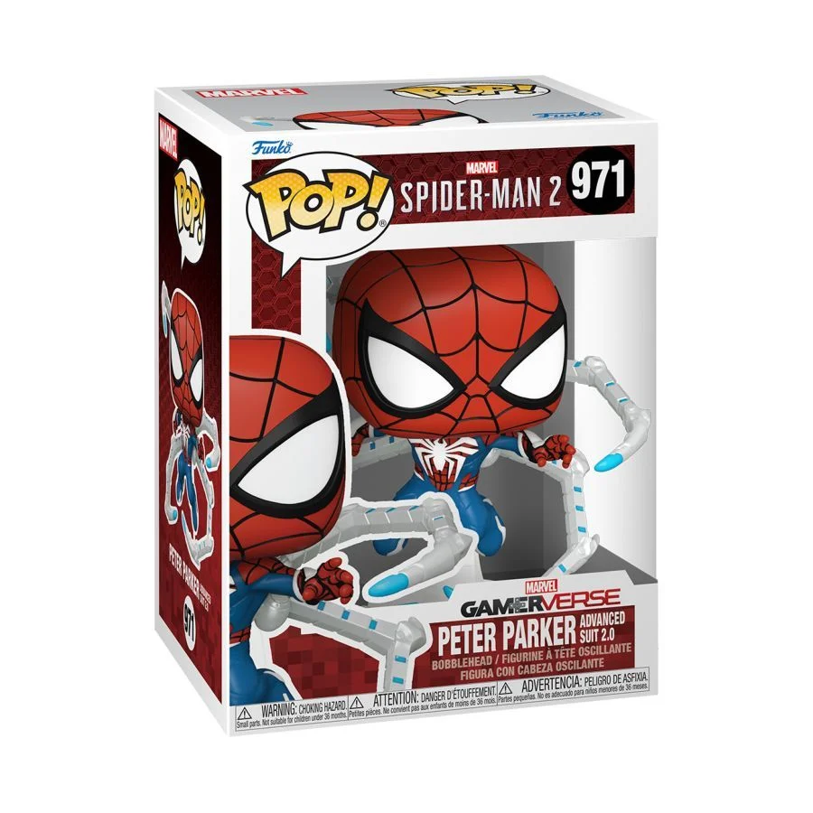 Funko POP Marvel: Spider-Man 2 Peter Parker (Advanced Suit 2.0) #971