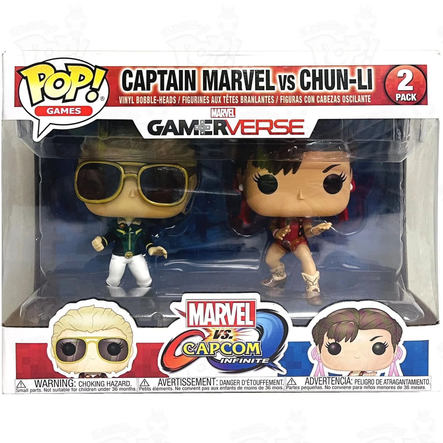 Figurka Funko POP! Marvel MvC- 2 Pack- Captain Marvel/Chun-Li