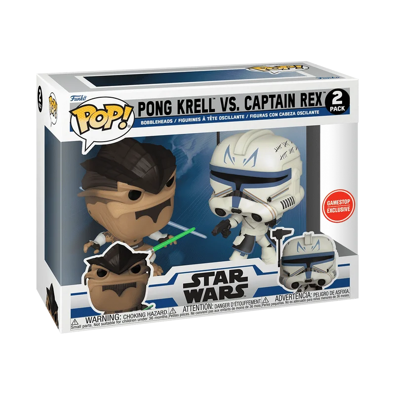 Funko POP! Star Wars The Clone Wars - Pong Krell Vs. Captain Rex 2-pack Special Edition