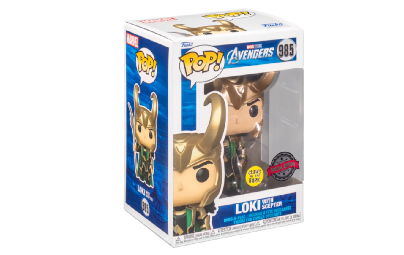 Figurka Funko POP The Avengers: Loki with Scepter Glow in the Dark Special Edition 985 *Na zamówienie – zdjęcie 4