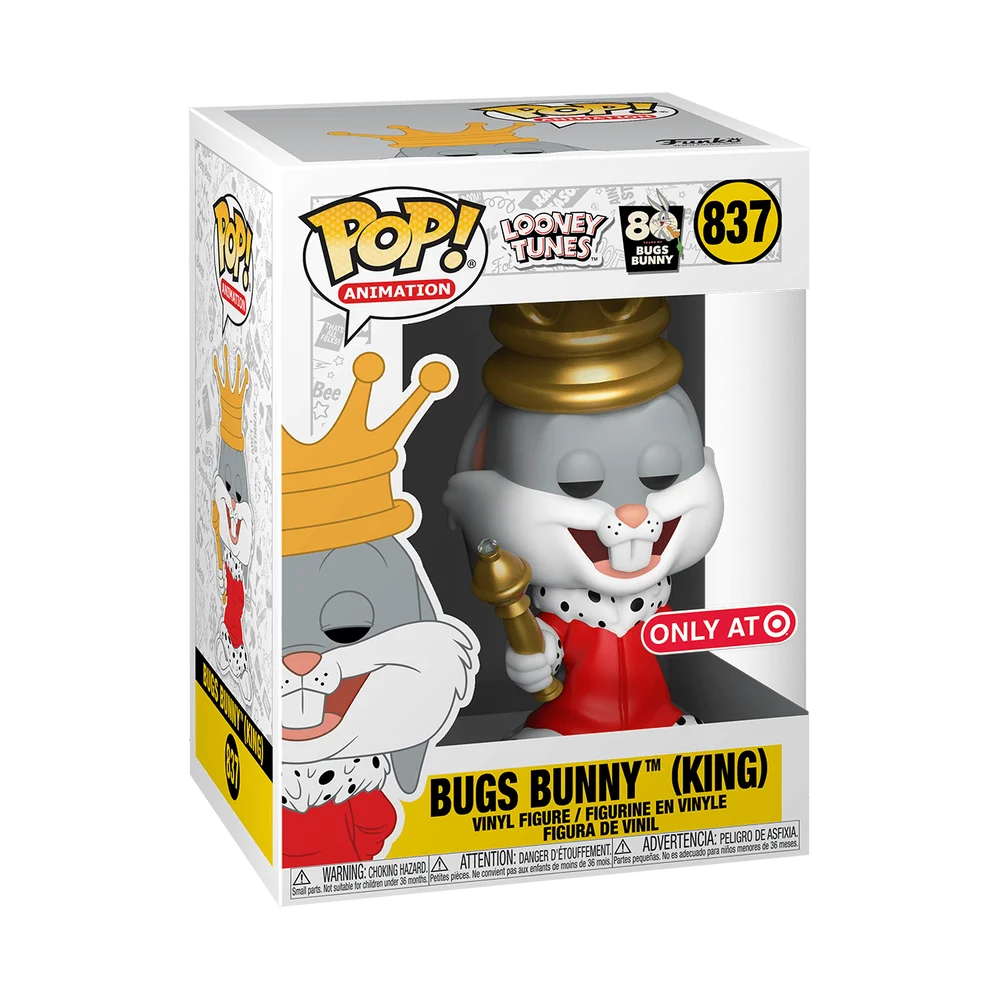 Funko POP! Looney Tunes Animation: Bugs 80th- King Bugs (MT) 837 (Metallic) *Na zamówienie