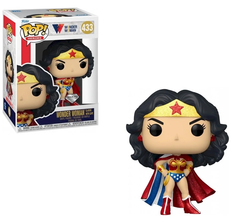 Figurka Funko POP Wonder Woman Classic with Cape (Glitter) 433 (Uszkodzone pudełko)
