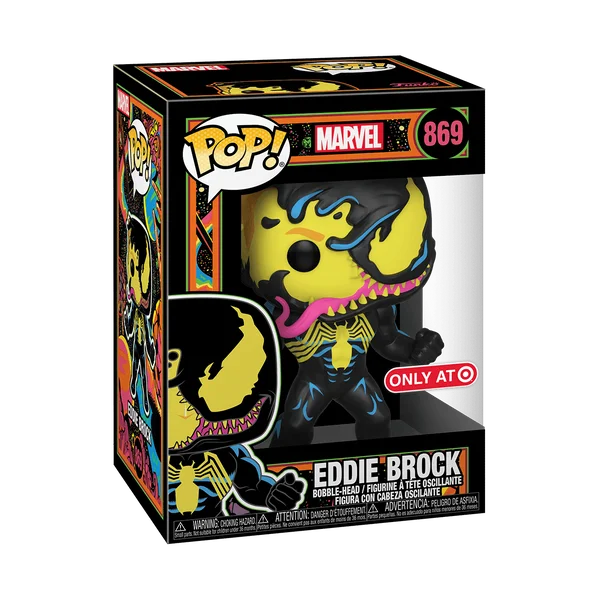 Funko POP! Marvel N4S POP&Tee: Venom- Eddie Brock(Blacklight)(POP) 869 (Exclusive) *Na zamówienie