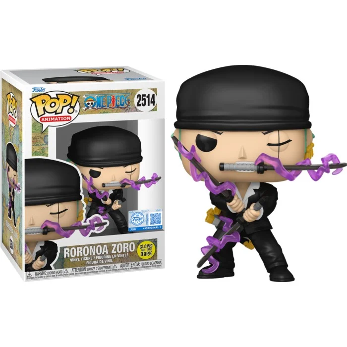 Funko POP! One Piece - Roronoa Zoro (Dressrosa Arc) Glow-in-the-Dark Glow in the Dark