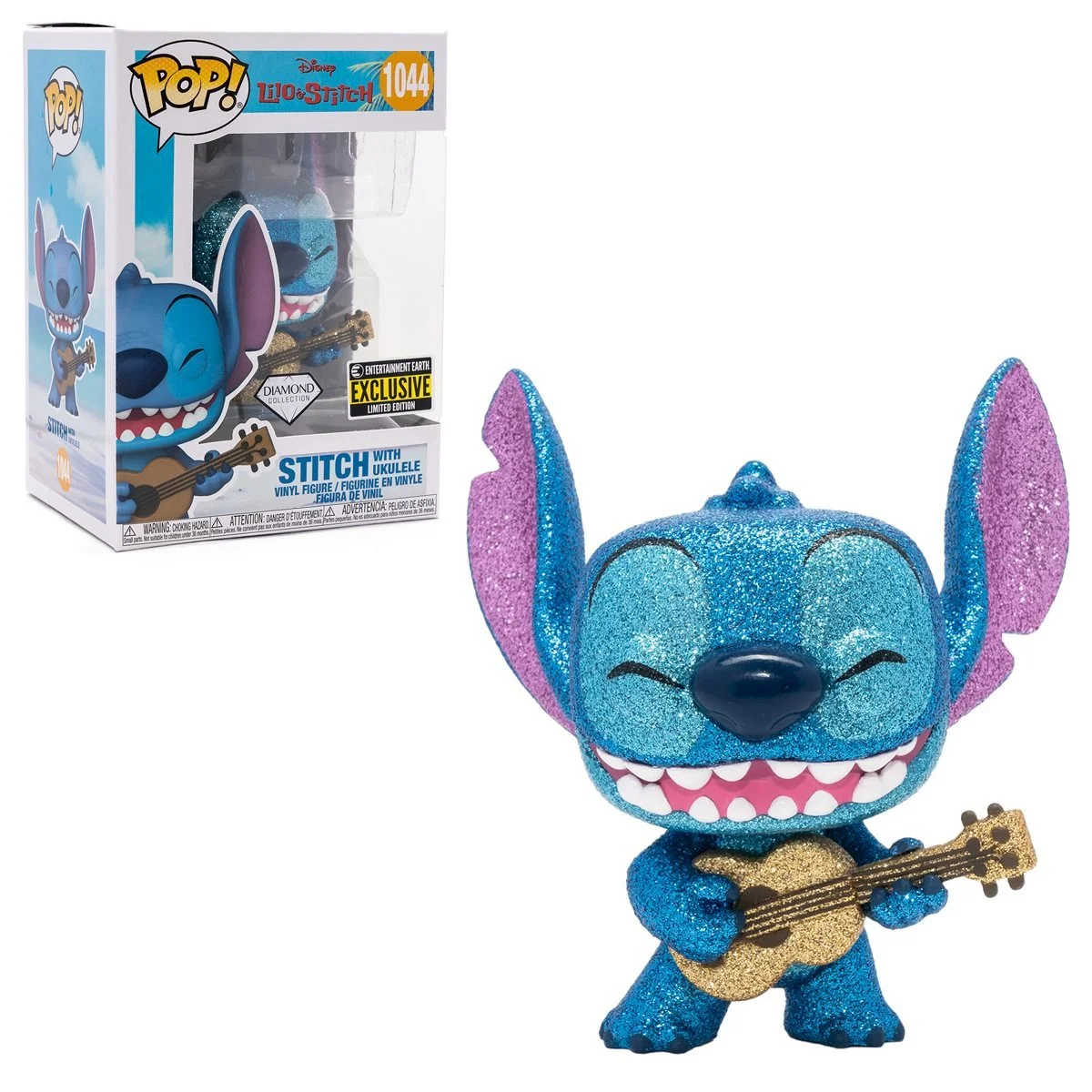 Figurka Funko POP Lilo and Stitch: Stitch with Ukulele 1044 Entertainment Earth Daimond Exc *Na zamówienie – zdjęcie 3