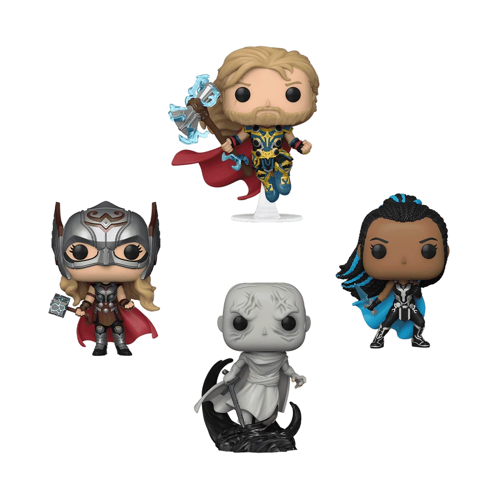 Funko POP! Marvel Thor, Mighty Thor, Valkyrie, Gorr 4-Pack (Exclusive) *Na zamówienie
