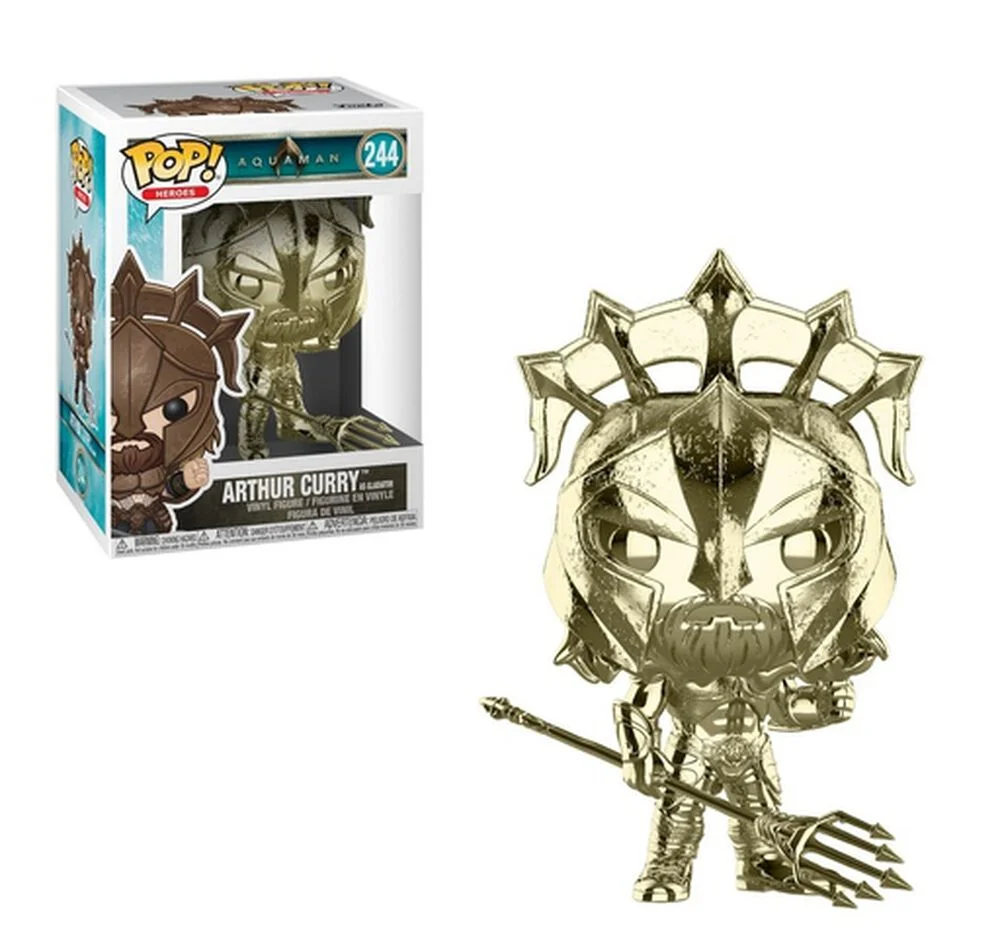 Funko POP! DC Comics Arthur Curry as Gladiator (Gold Chrome) 244 (Exclusive) *Na zamówienie