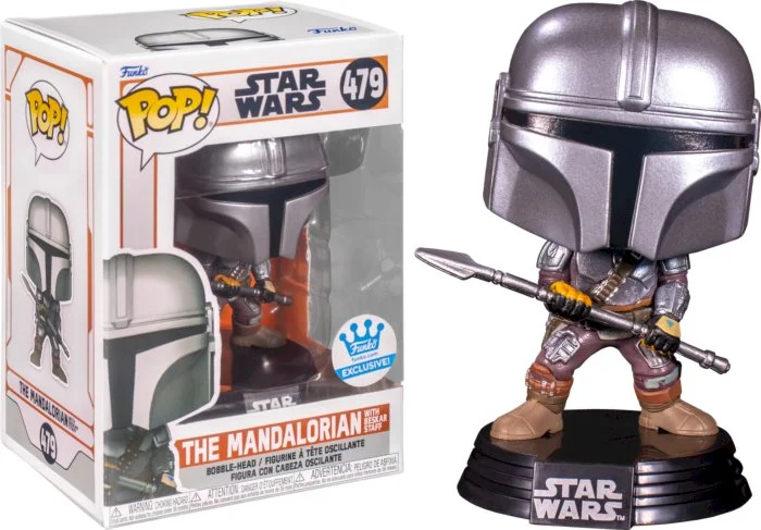 Figurka Funko pop Star Wars: The Mandalorian with Beskar Staff 479 Funko Exclusive