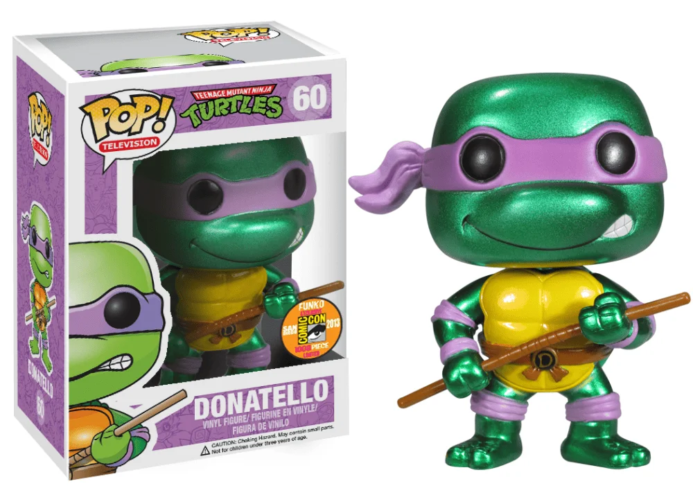 Funko POP! Teenage Mutant Ninja Turtles TMNT - Donatello (Comic-con) Metallic 60 (Metallic) *Na zamówienie