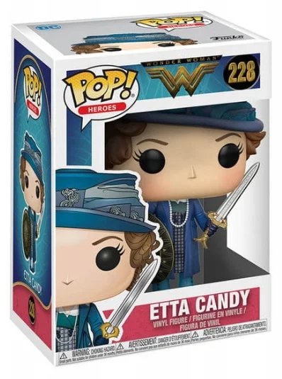 Figurka Funko POP Wonder Woman Etta Candy 228 *Niewielkie uszkodzenie pudełka* – zdjęcie 3