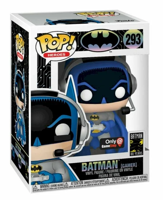 Figurka Funko Pop D.C. Heroes: Batman (Gamer) 293 GameStop Exc *Na zamówienie – zdjęcie 2