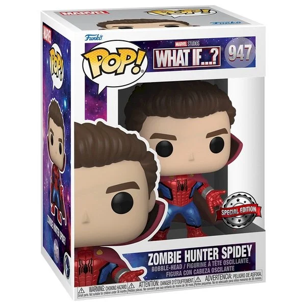Figurka Funko Pop Marvel What If: Zombie Hunter Spidey 947(Unmasked) Exc *Na zamówienie – zdjęcie 3
