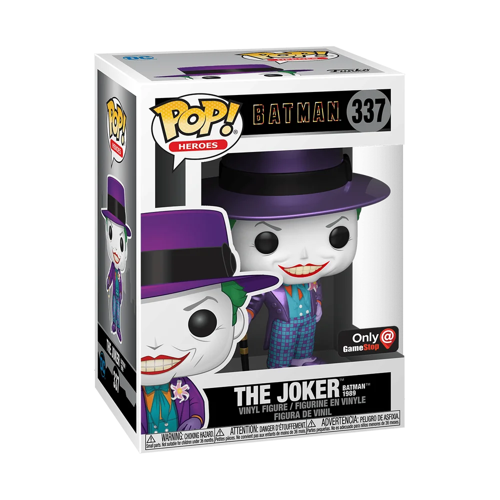 Funko POP! DC Comics Batman 1989- Joker w/Hat(MT) 337 (Metallic) *Na zamówienie