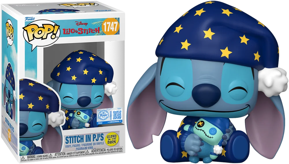 Figurka Funko POP! Lilo & Stitch - Stitch in PJ's Glow-in-the-Dark #1247 Glows in the Dark Special Edition