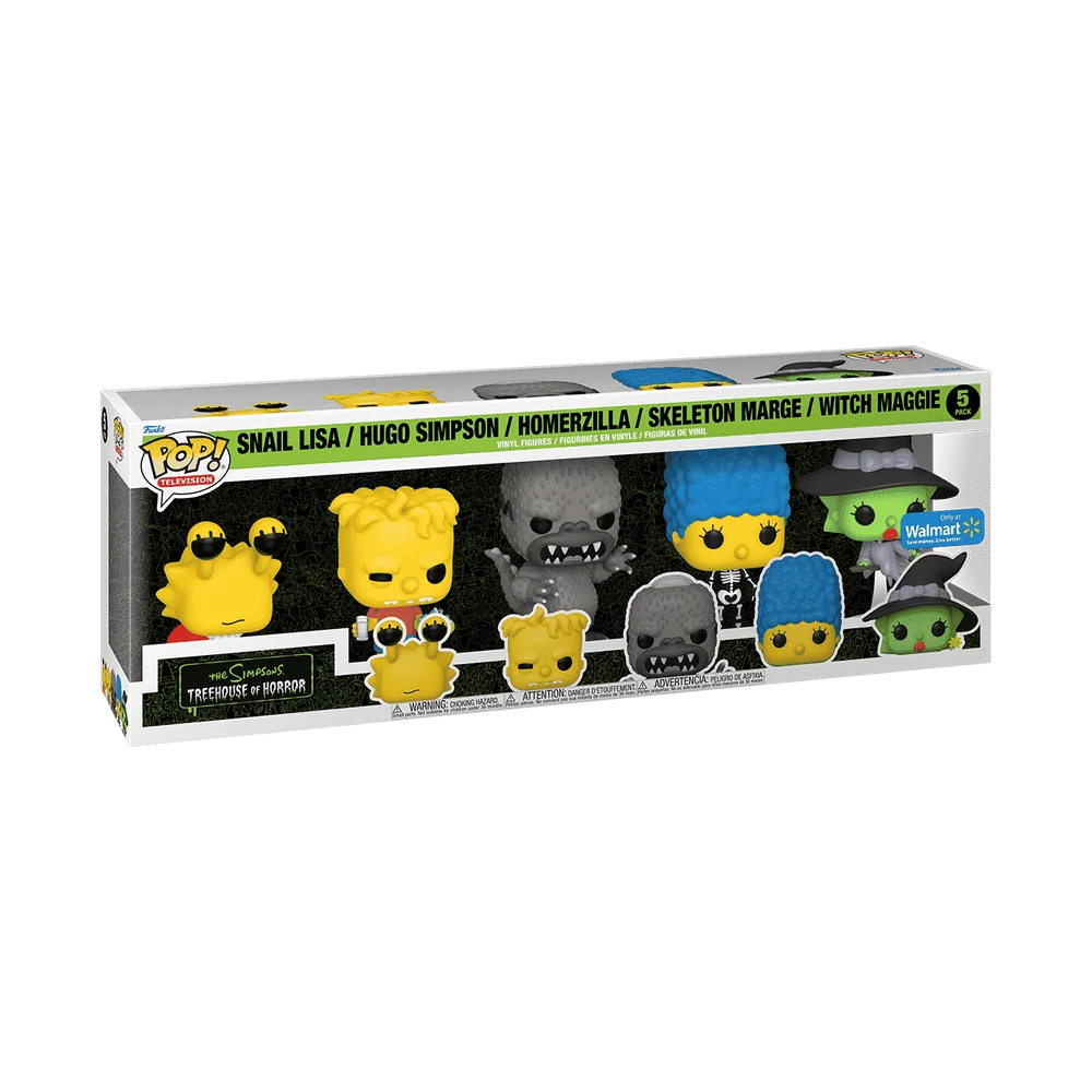 Funko POP! The Simpsons Snail Lisa / Hugo Simpson / Homerzilla / Skeleton Marge / Witch Maggie - 5 Pack (Exclusive) *Na 