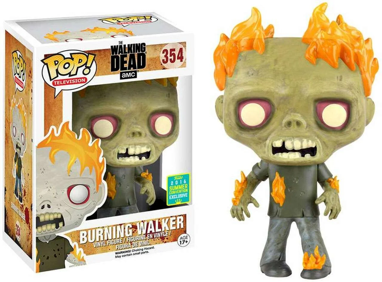 Figurka Funko POP The Walking Dead: Burning Walker 354 Exc Uszkodzony box