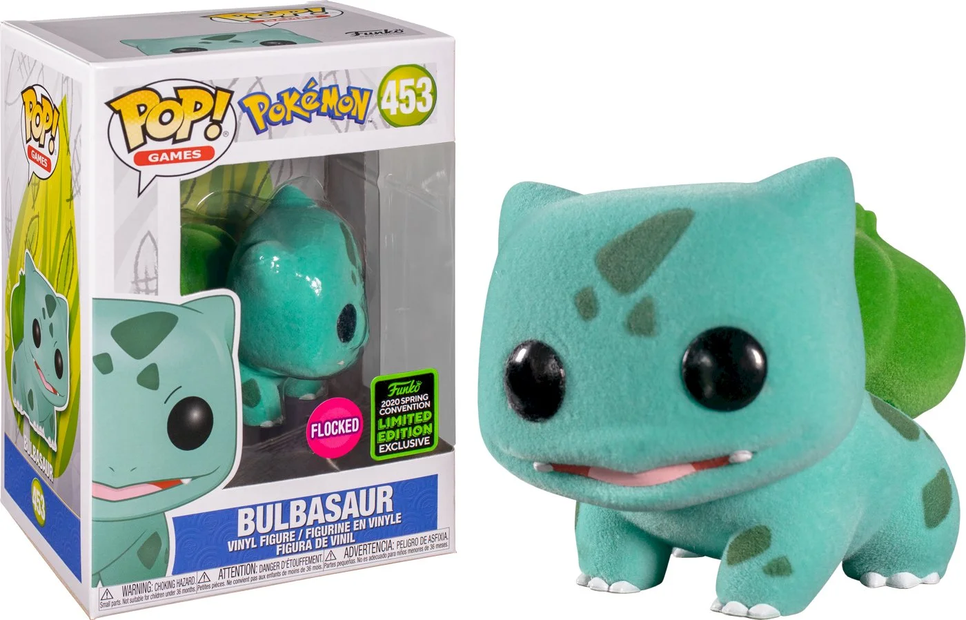 Figurka Pokemon Funko POP! Bulbasaur Flocked 453 Exclusive *Na zamówienie – zdjęcie 2