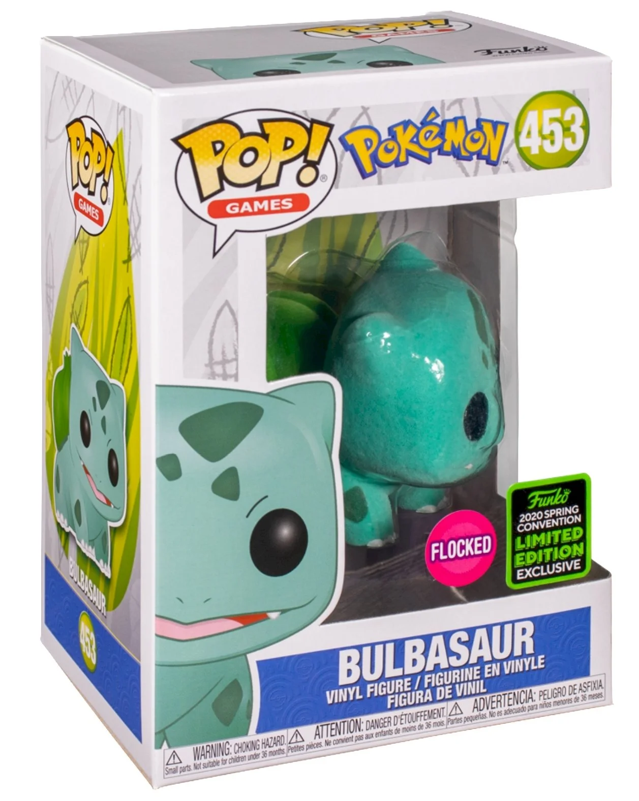 Figurka Pokemon Funko POP! Bulbasaur Flocked 453 Exclusive *Na zamówienie – zdjęcie 3