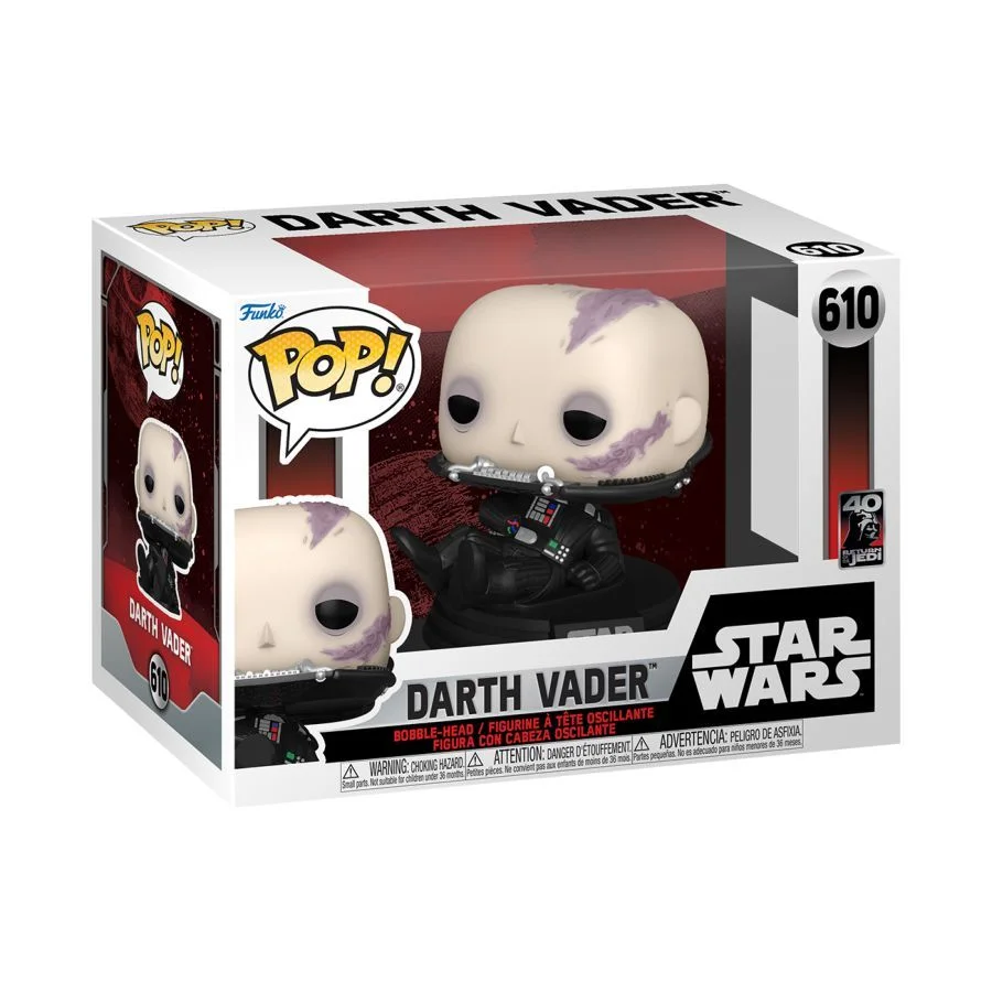 Funko POP STAR WARS RETURN OF THE JEDI 40TH: Darth Vader "Unmasked" 610