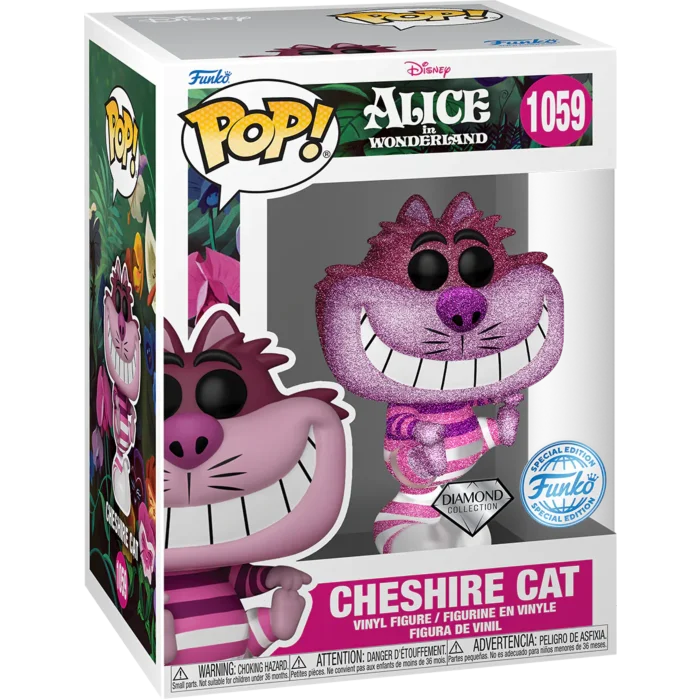 Figurka Funko POP Alice in Wonderland: Cheshire Cat Diamond Glitter 1059 Special Edition *Na zamówienie – zdjęcie 2