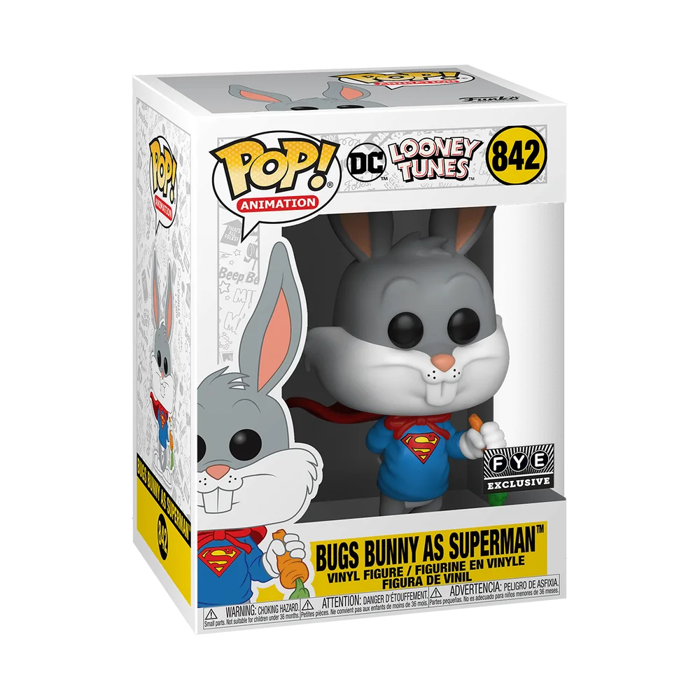 Funko POP! Looney Tunes Animation: Bugs 80th- Bugs as Superman 842 (Exclusive) *Na zamówienie