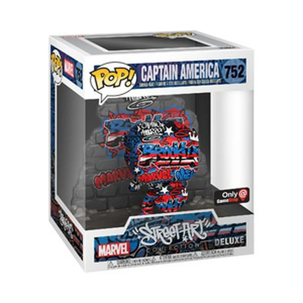 Funko POP! Marvel Deluxe:Marvel-CapAmerica(GraffitiDECO) 752 (Exclusive) *Na zamówienie