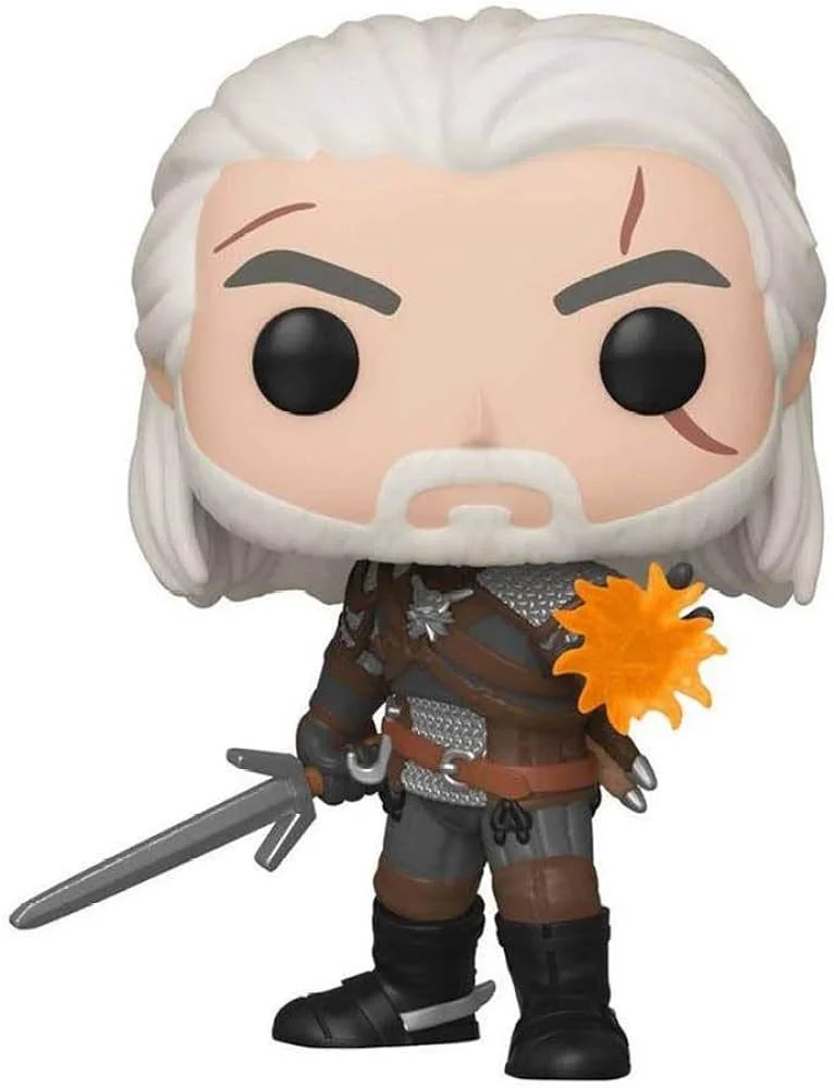 Figurka Funko POP! The Witcher Geralt 554 GameStop Glow Exclusive* Uszkodzony box – zdjęcie 2