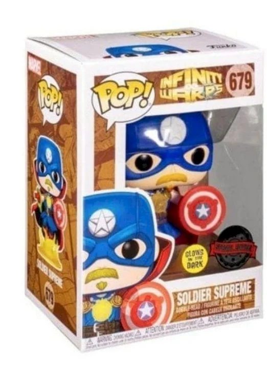 Figurka MARVEL: Infinity Warps Funko POP Soldier Supreme 679 Glow Exc – zdjęcie 2