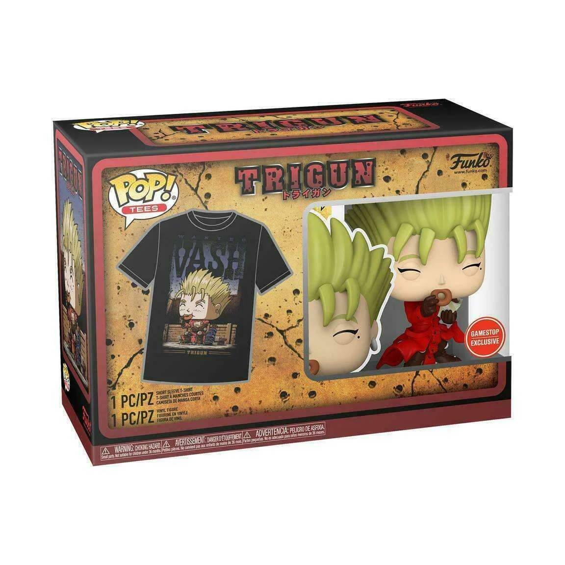 Figurka Funko POP! Tees Trigun - Vash The Stampede [With Donut](Gamestop)[ & Tee] *Na zamówienie