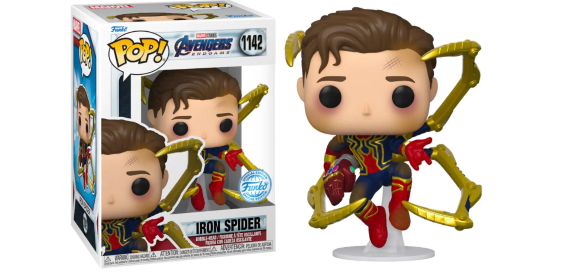 Figurka Funko POP Marvel Avengers: Iron Spider (Unmasked) 1142 Special Edition