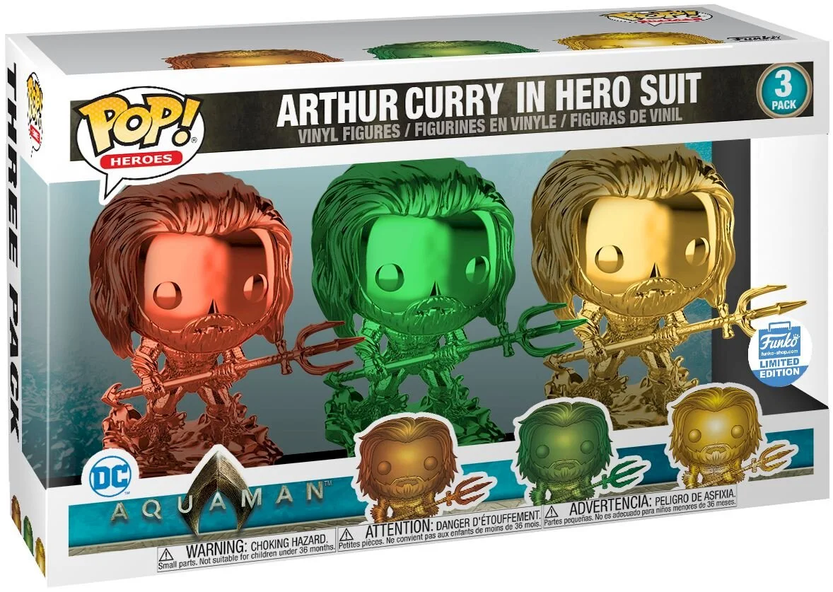 Figurka Aquaman Funko POP Arthur Curry in Hero Suit (3 PACK) – zdjęcie 2