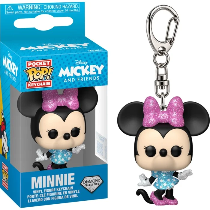 Funko POP! Disney Mickey and Friends - Minnie Diamond Glitter Pocket Pop! Keychain