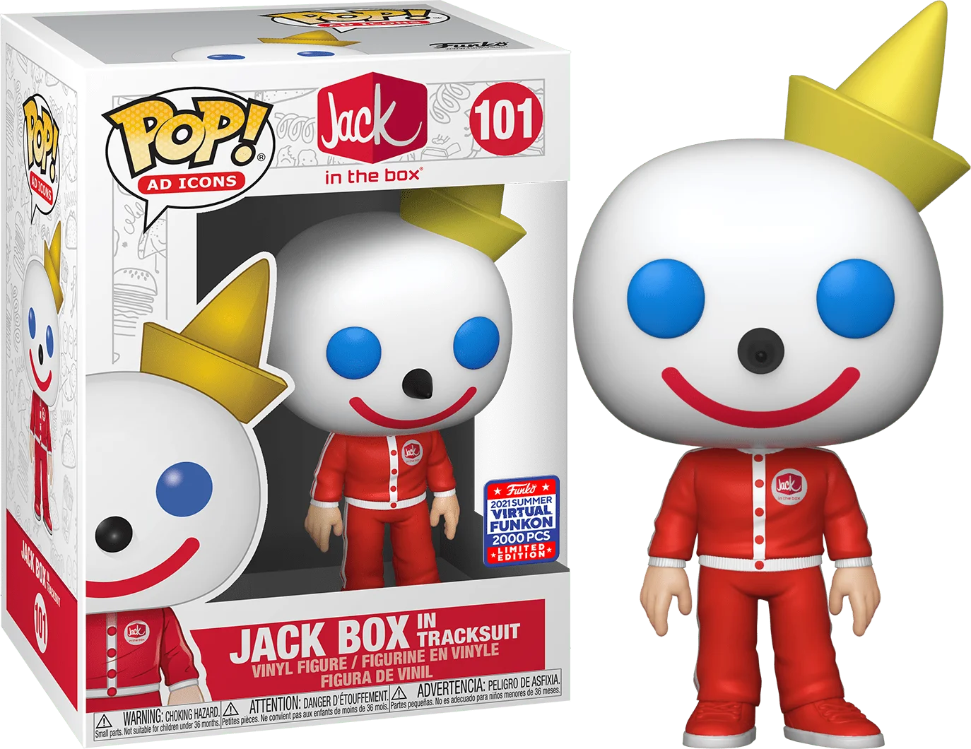 Figurka Funko Pop! Ad Icons: Jack In The Box - Jack Box In Tracksuit (2021 Summer Virtual Funkon) #101* Na zamówienie
