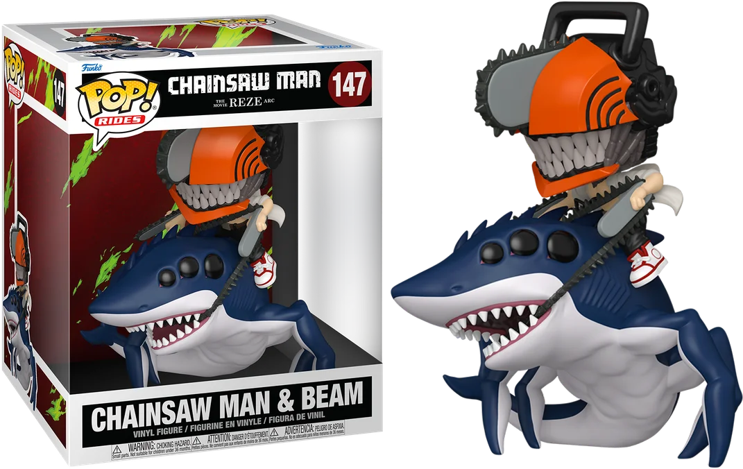 Figurka Funko POP! Chainsaw Man: Reze Arc (2025) - Chainsaw Man & Beam Pop! Rides Vinyl Figure #147