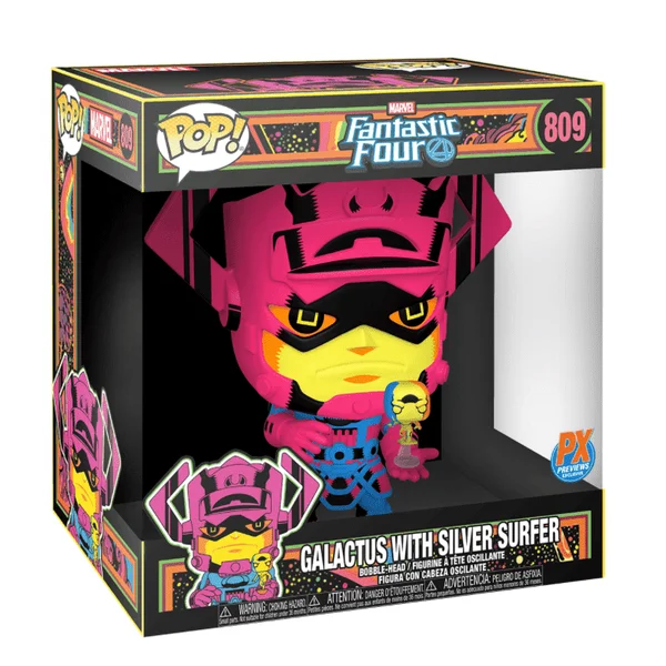 Funko POP! Marvel Jumbo: Marvel- Galactus w/Silver Surfer w/chase (Blacklight)(D) 809 (Chase) *Na zamówienie