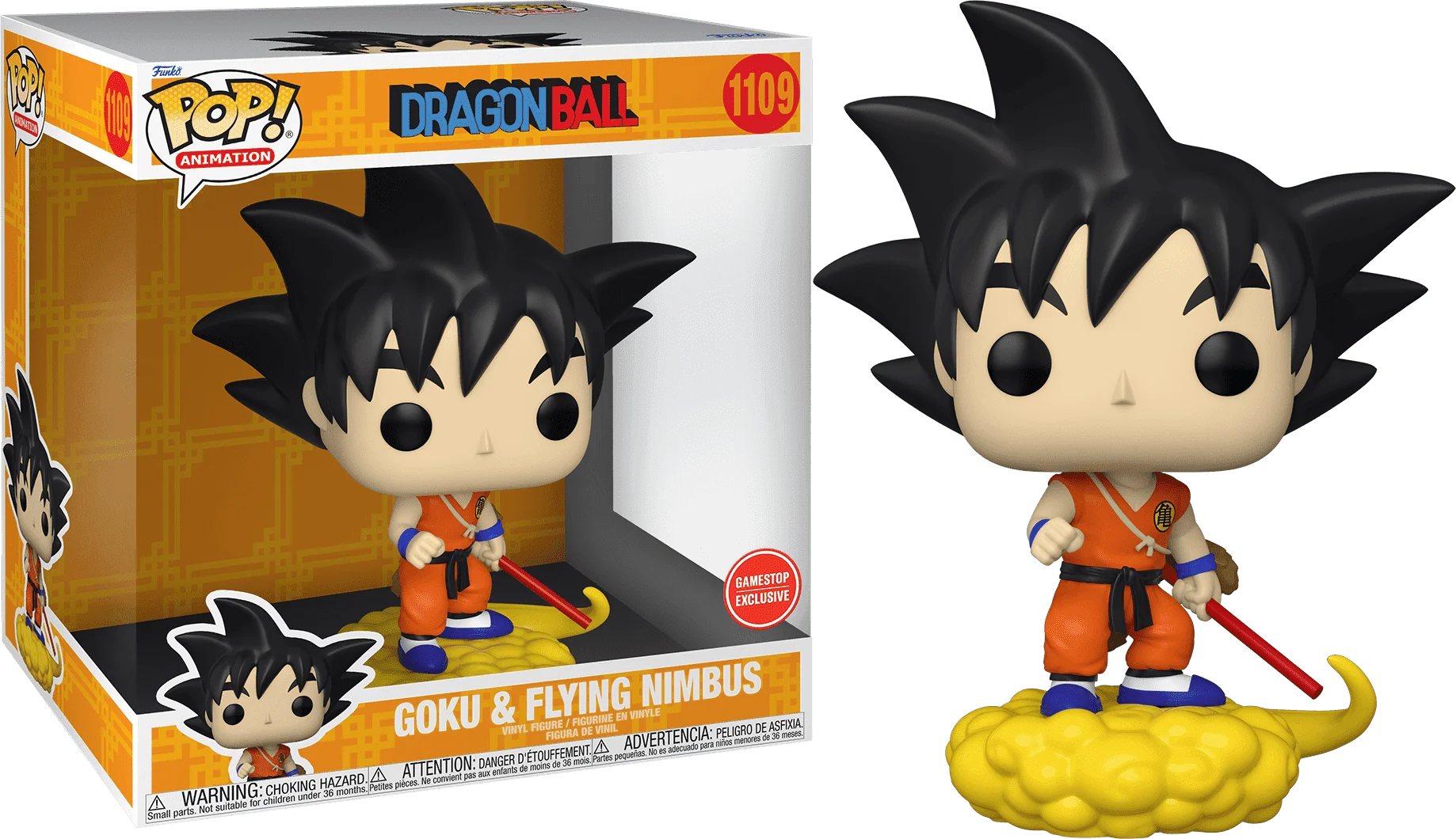 Funko POP! Dragon Ball Z Goku and Flying Nimbus GameStop #1109