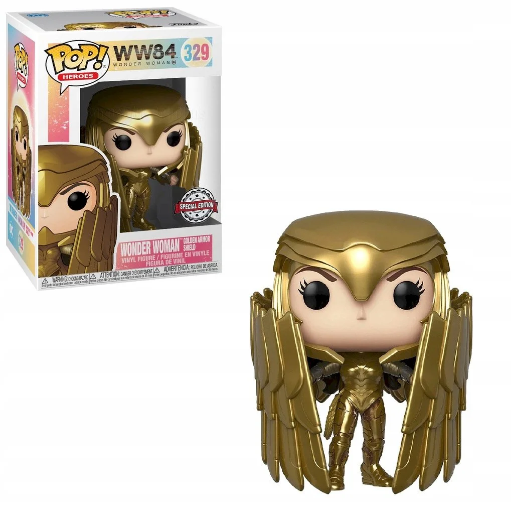 Figurka Funko POP Wonder Woman Golden Armor Shield 329 Exc