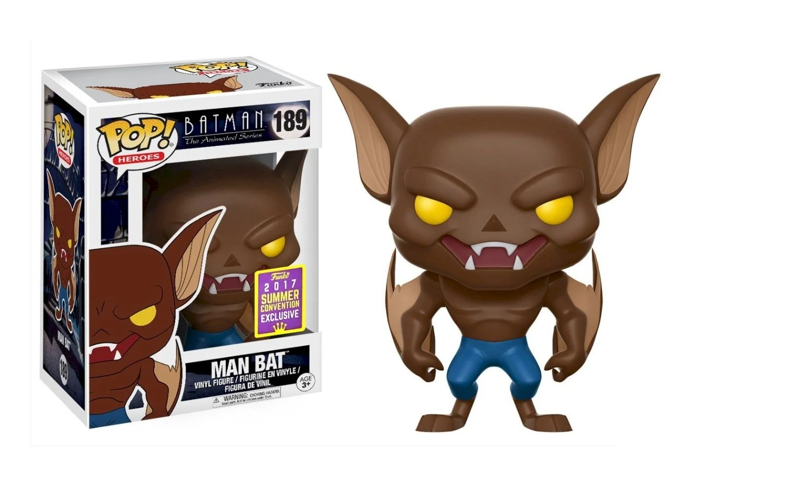 Figurka Funko POP! Batman The Animated Series Man Bat brak nalepki #189