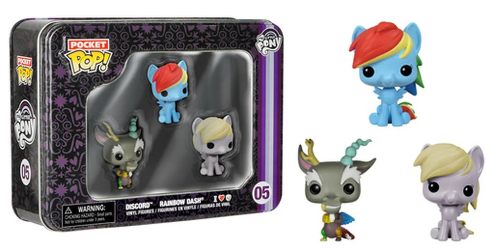 Funko POP! My Little Pony Pocket Pop! MLP 3 Pack Tin - Dash, Discord & Derpy 05 *Na zamówienie