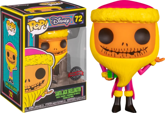 Figurka Funko POP Disney Santa Jack Skellington Blacklight 72 Special Edition